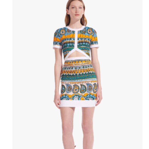 STAUD Mini Perla Cutout Dress Size 0 - Picture 1 of 6